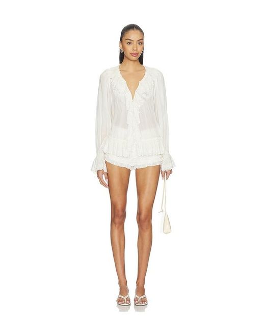 LoveShackFancy White Avee Top