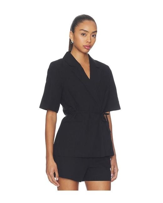 ALIGNE Blue Carrie Linen Mix Blazer