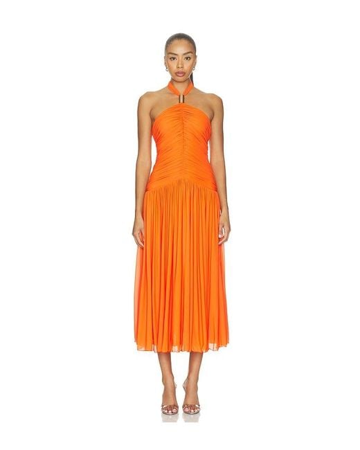 Ronny Kobo Orange Wrenley Dress