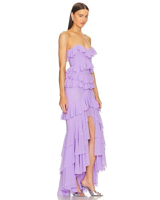 Michael Costello Purple X Revolve Oleksandra Gown