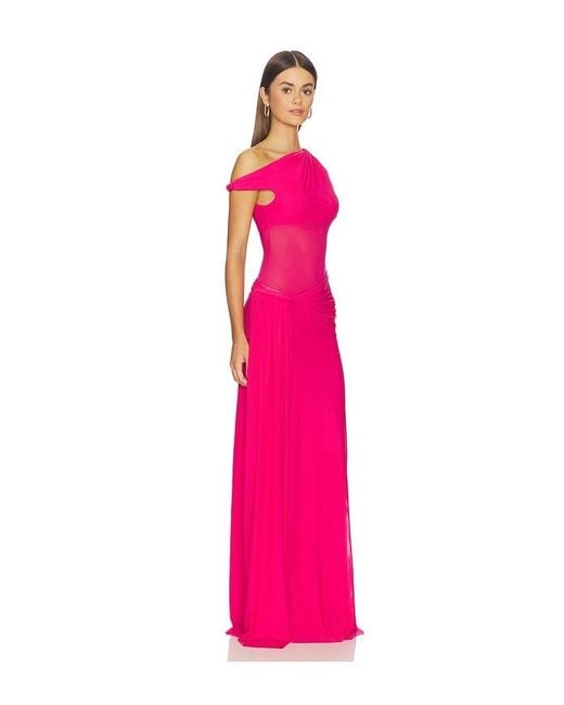 Misha Pink The Sisal Mesh Dress