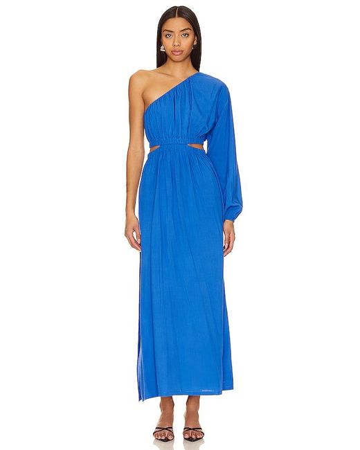 MINKPINK Blue Skye One Shoulder Midi Dress