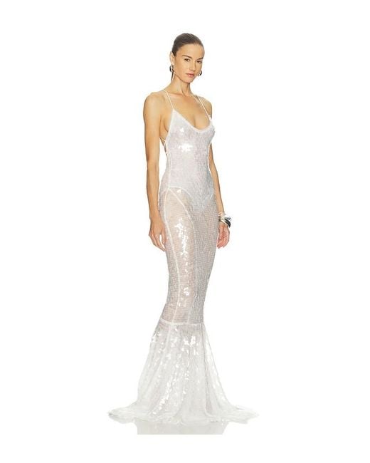 norma kamali sequin fishtail dress Norma Kamali Sequin Low Back Slip Mermaid Fishtail Gown in Neon Orange Suite 201