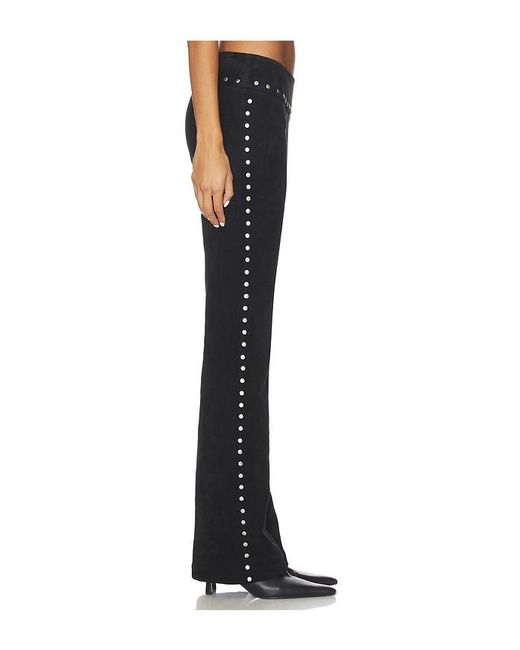 Amanda Uprichard Black Regency Suede Pants