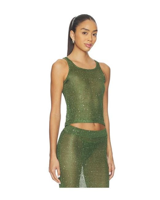 superdown Green Miranda Knit Top
