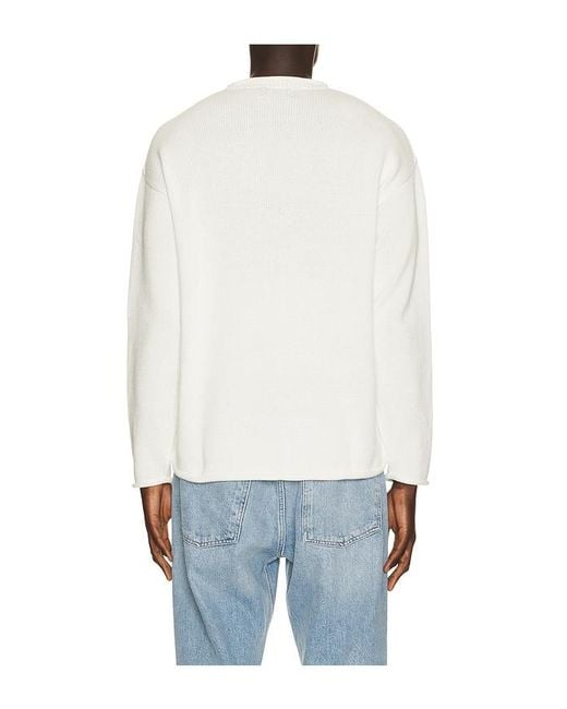 Polo Ralph Lauren White Long Sleeve Cotton Novelty Harbor Island Bear Rollneck Sweater for men