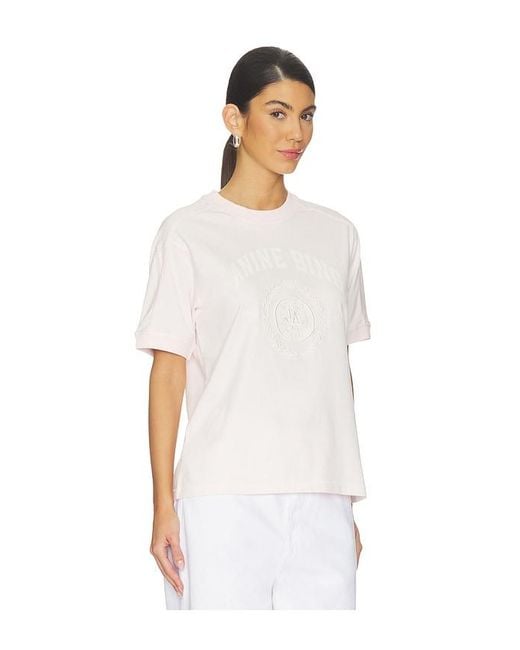 Anine Bing White Walker Collegiate Tee