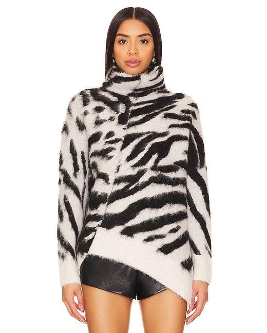 AllSaints White Lock Zebra Roll Neck Sweater