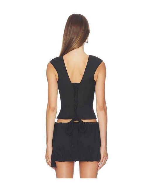 GUIZIO Black Leila Top