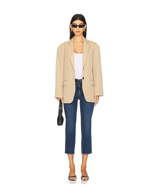 GOOD AMERICAN Blue Good Petite Straight Jeans