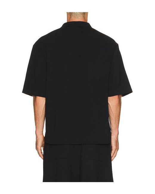 Pleasures Black Social Rugby Polo for men