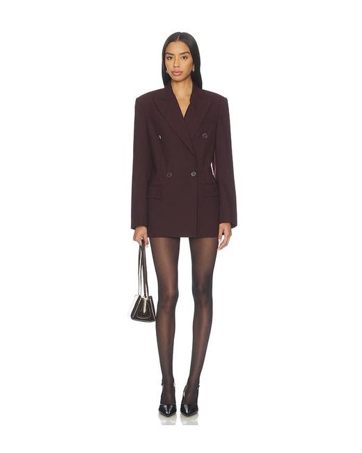 Helmut Lang Purple Double Breasted Belt Blazer