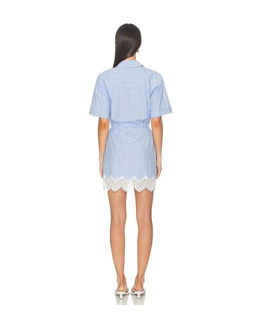 Jonathan Simkhai Blue Calder Cotton Lace Mini Dress