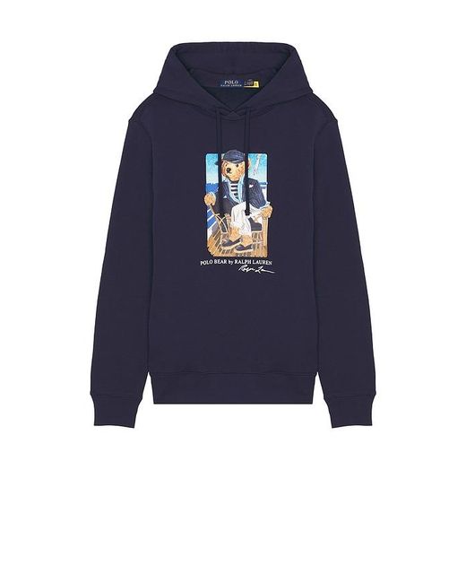 Polo Ralph Lauren Blue Seasonal Fleece Novelty Newport Bear Sweatshirt for men
