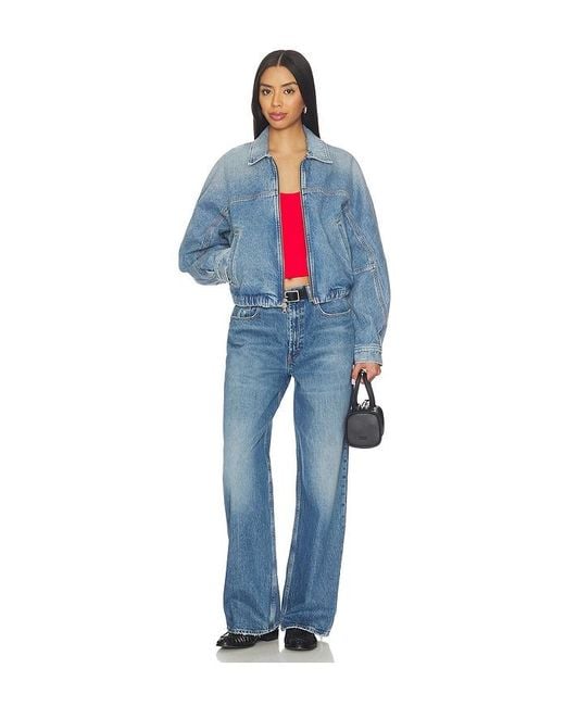 Agolde Blue Dixon Cocoon Bomber Jacket