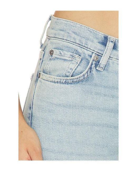 7 For All Mankind Blue Bootcut Tailorless Jean