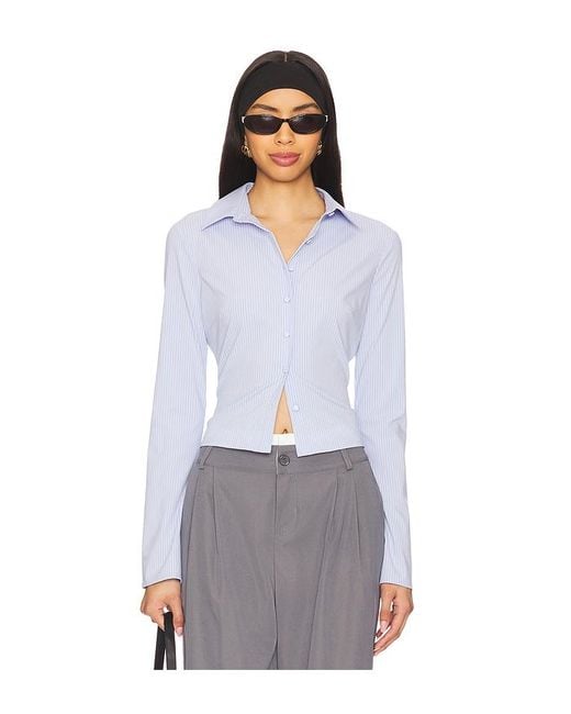 ALL THE WAYS White Fiona Button Front Top