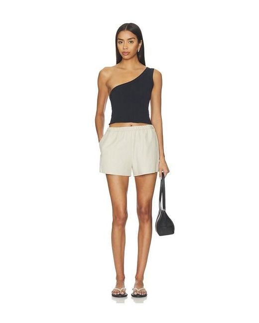 Free People Black So Soft Asym Cami