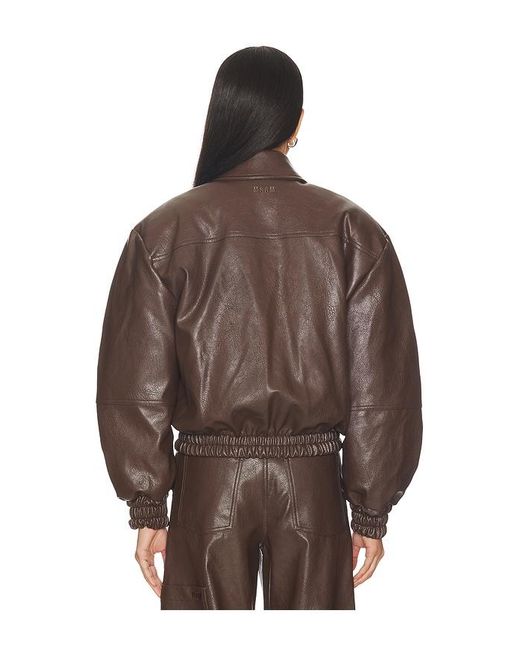 MSGM Brown Bomber Jacket