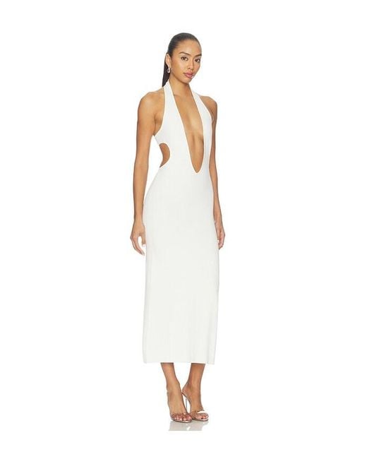 Nbd White Fenrik Knit Dress