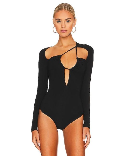 superdown Blue Aranza Ruched Bodysuit