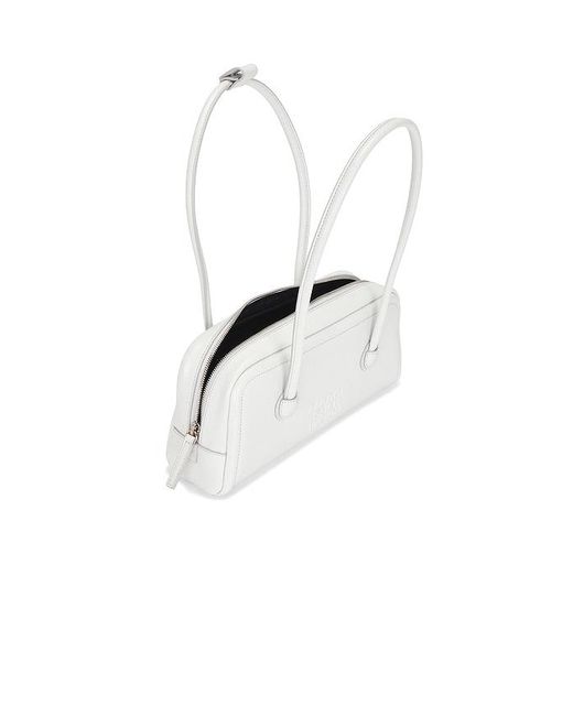MARGE SHERWOOD White Soft Boston Ew Shoulder Bag
