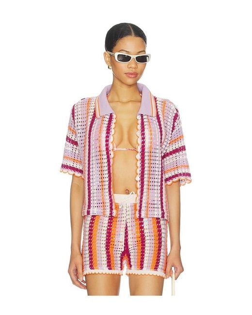Maaji Red Mystic Stripe Rialta Shirt