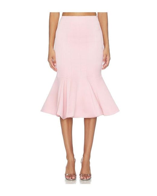 Prabal Gurung Pink Seamed Trumpet Skirt