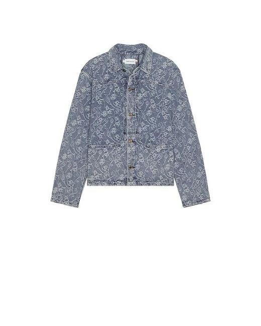 Honor The Gift Blue Floral Utility Jacket for men