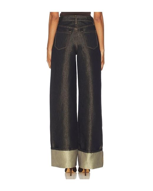 Blank NYC Black Cuffed Wide Leg Jeans