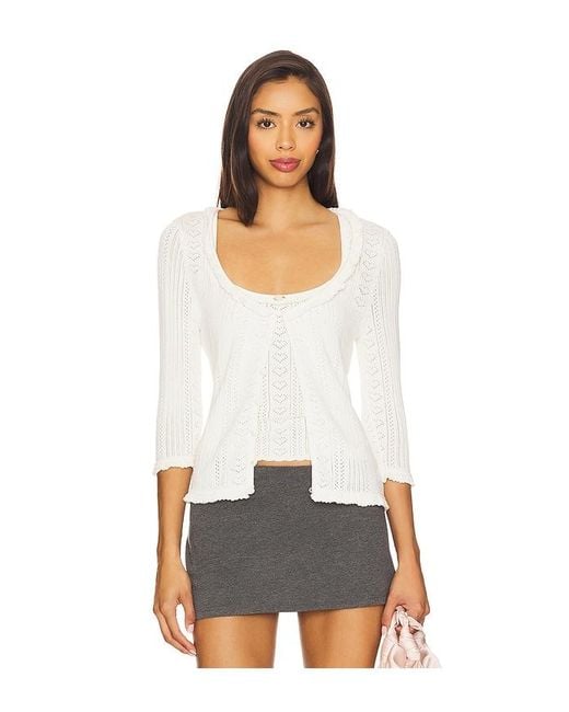 MAJORELLE White Romily Cardigan