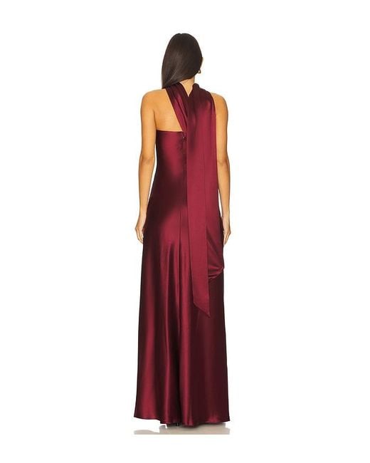 Misha Red The Lilia Satin Dress