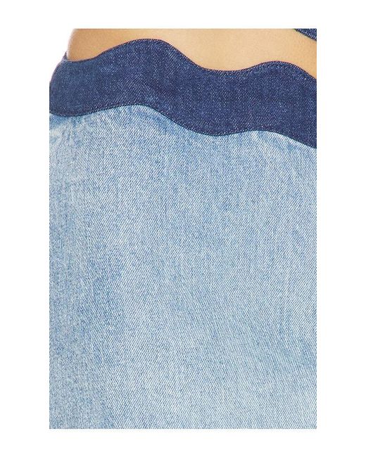 retroféte Blue Iselda Denim Skirt