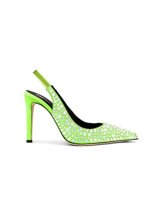 green multicolor heels