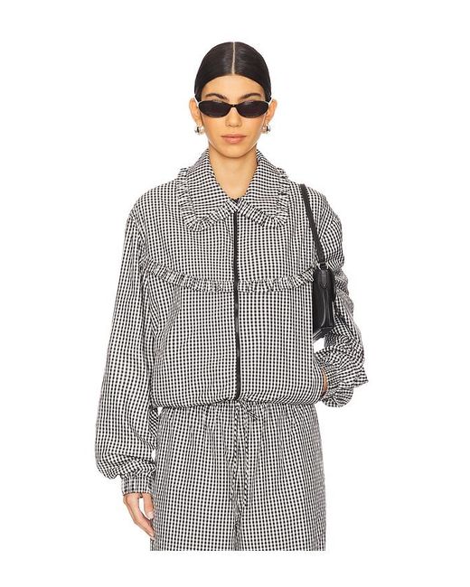 Tanner Fletcher Archie Ruffle Trim トラックジャケット Gray