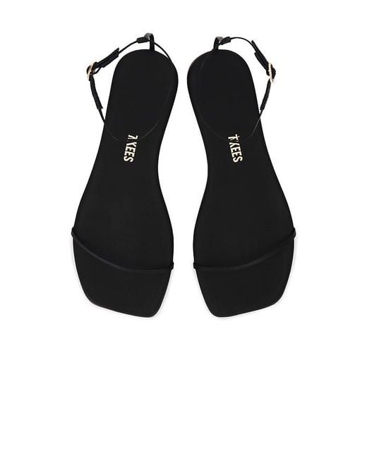 TKEES Black Square Toe Twiggy Sandal