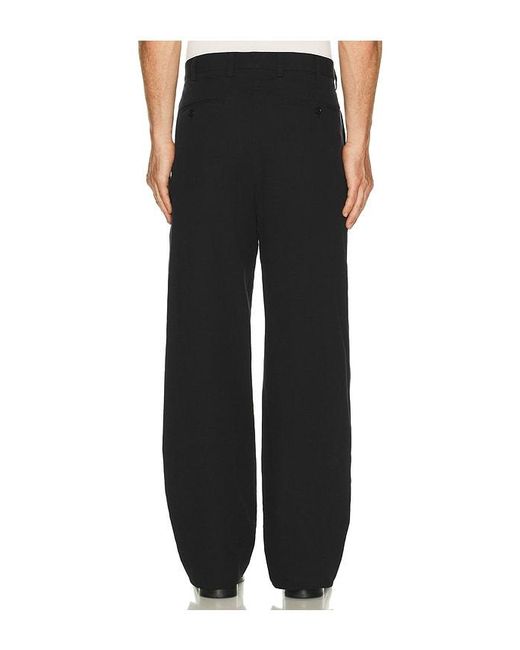 Palmes Black Wide Pleated Suit Trousers for men