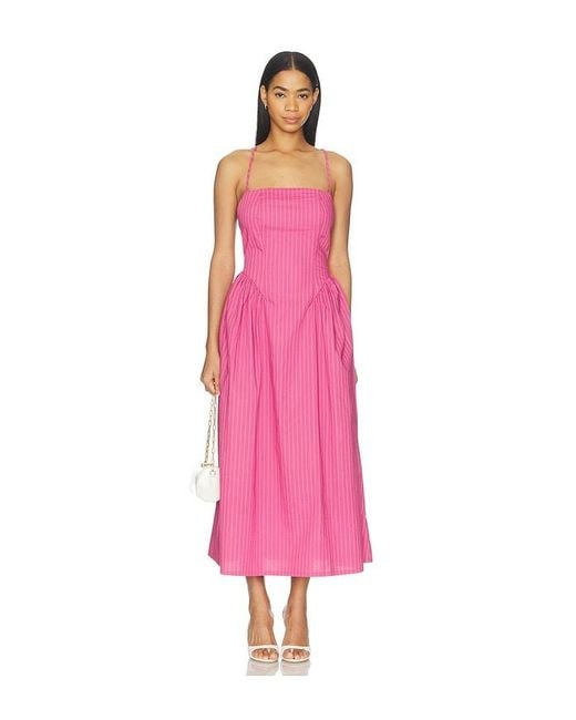 Pistola Pink Sadee Open Back Dress