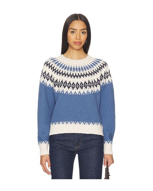 Autumn Cashmere Blue Sweater Mit Rundhalsausschnitt