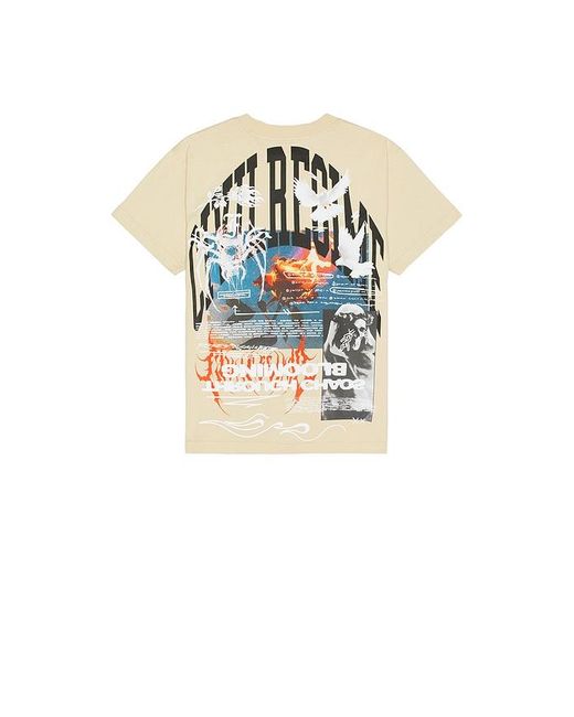 Civil Regime White Sign Of The Times Boxy Tee for men