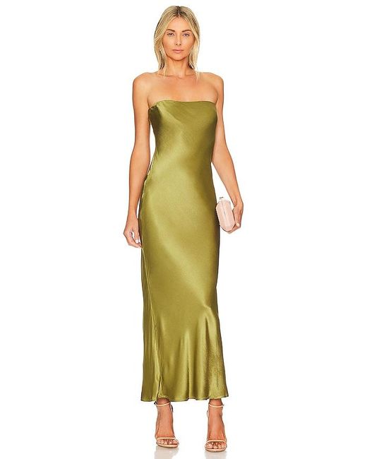 SNDY'S Green X Revolve Angel Strapless Midi Dress