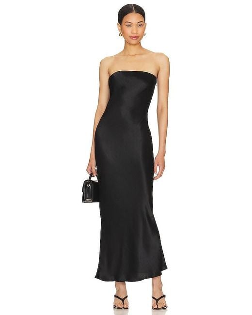 SNDY'S Black Angel Strapless Midi Dress