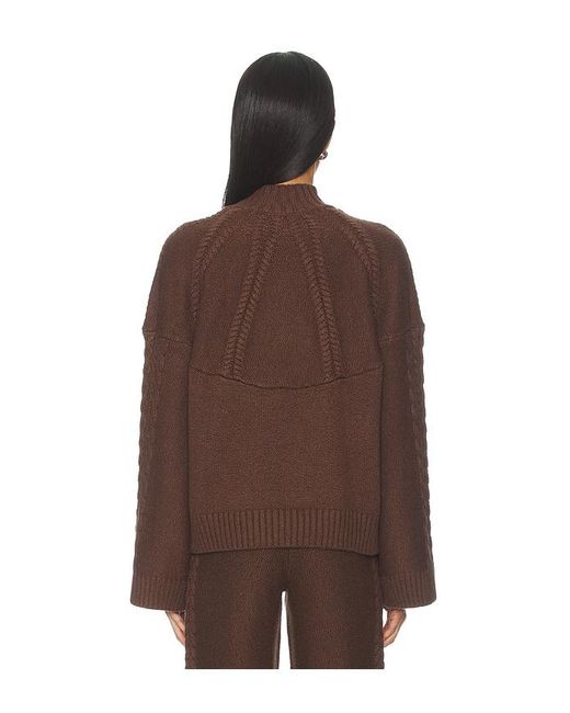 Tularosa Brown Marcella Mock Neck Sweater