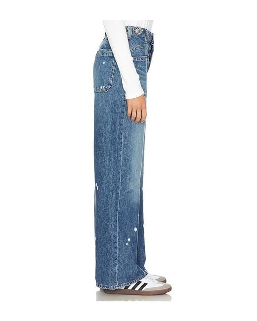Free People Blue X We The Free Palmer Cuffed Wide Leg Jeans