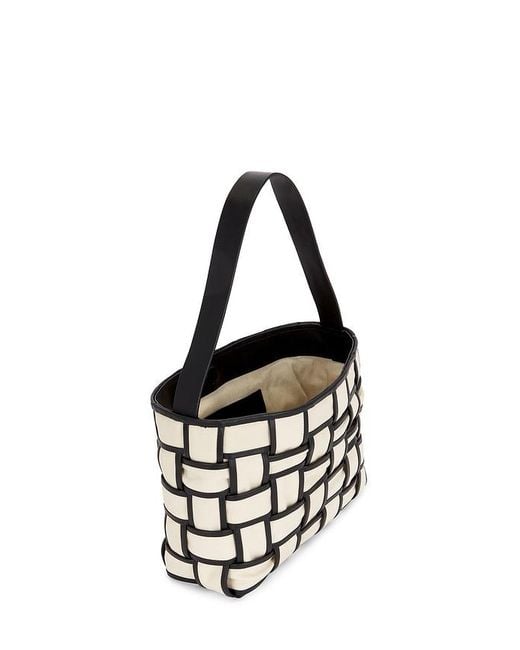St. Agni White Border Woven Mini Tote