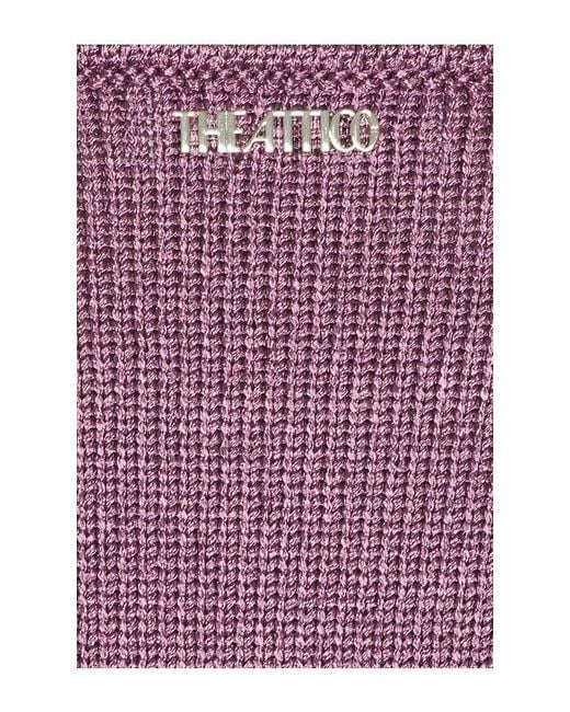 The Attico Purple Distressed Mini Dress