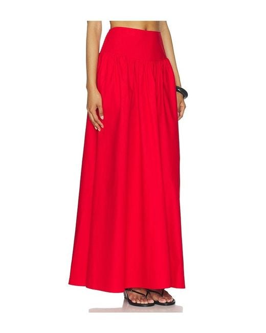 Susana Monaco Red Drop Waist Skirt
