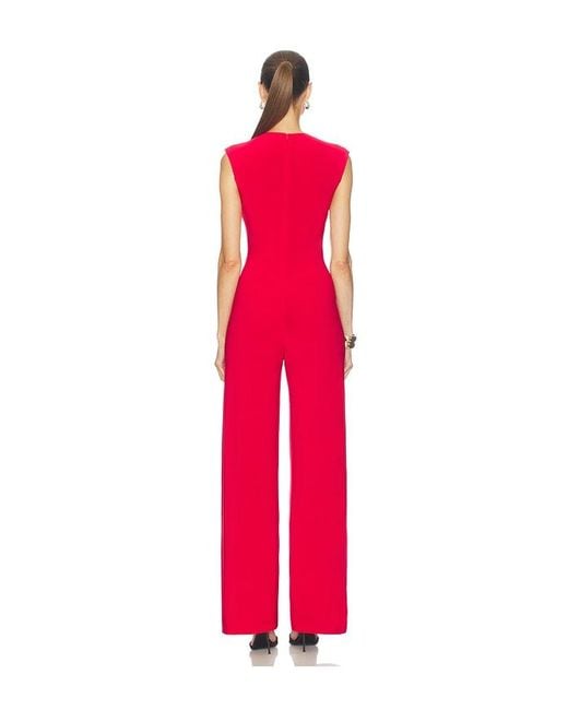 Norma Kamali Red Sleeveless Jumpsuit