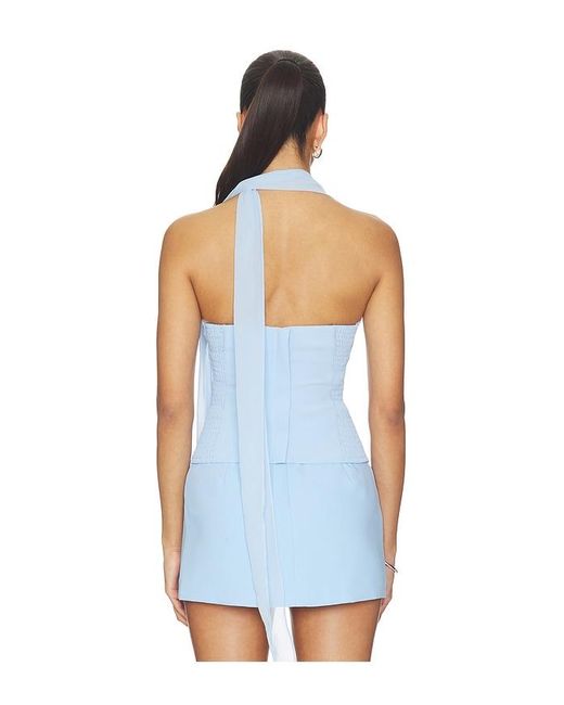 Amanda Uprichard Blue X Revolve Olympia Top