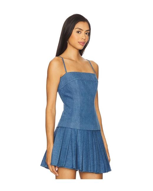Lovers + Friends Blue Simone Top